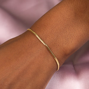  Snake Chain Bracelet 14K - Adina Eden's Jewels