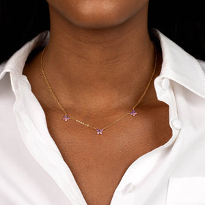  Pastel Crystal Butterfly Necklace - Adina Eden's Jewels