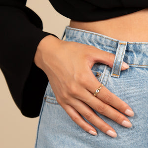  Round Bezel Cuban Ring - Adina Eden's Jewels