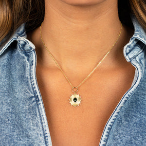  Oval Vintage Colored Medallion Necklace - Adina Eden's Jewels