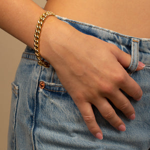  Miami Cuban Chain Bracelet 14K - Adina Eden's Jewels