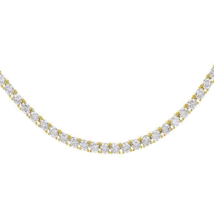 Gold / 3 MM / 16" Tennis Necklace - Adina Eden's Jewels