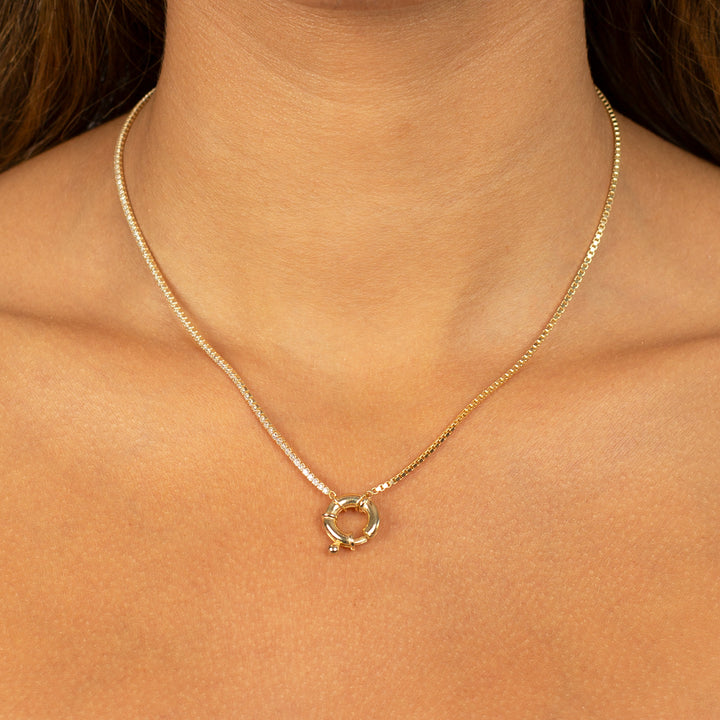  Tennis X Box Link Toggle Necklace - Adina Eden's Jewels
