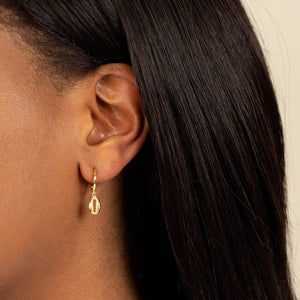  Solid Shell Huggie Earring - Adina Eden's Jewels