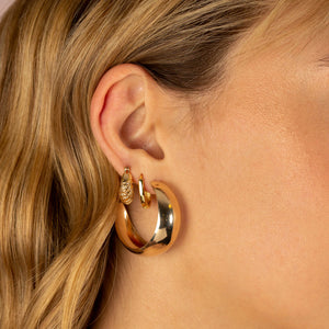  Solid Dome Hoop Earring - Adina Eden's Jewels
