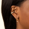  Pavé Dangling Solitaire Huggie Earring - Adina Eden's Jewels