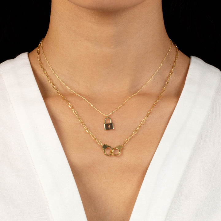  Solid Lock Necklace - Adina Eden's Jewels