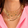  Heart x Herringbone Necklace - Adina Eden's Jewels