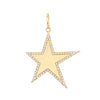 14K Gold Diamond X Solid Star Charm 14K - Adina Eden's Jewels