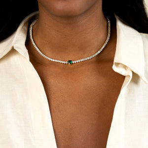  Pink Heart Tennis Necklace - Adina Eden's Jewels