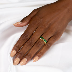  Colored Scattered Baguette Ring - Adina Eden's Jewels