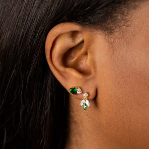  Colored Marquise Cluster Stud Earring - Adina Eden's Jewels