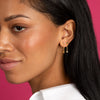  Colored Tiny Solitaire Chain Drop Stud Earring - Adina Eden's Jewels