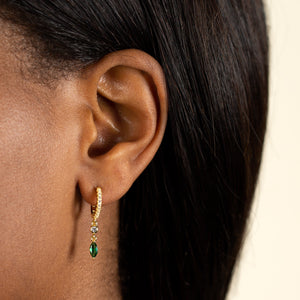  Pavé Marquise Huggie Earring - Adina Eden's Jewels