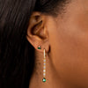  Solitaire x Baguette CZ Stud Earring - Adina Eden's Jewels