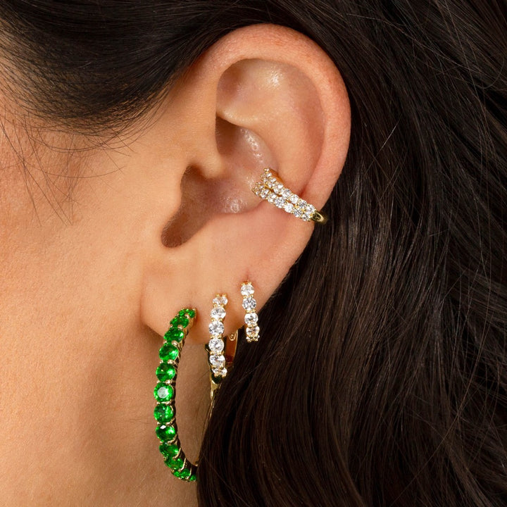  Round Crystal Hoop Earring Combo Set - Adina Eden's Jewels