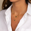  Colored Emerald Bezel Solitaire Necklace - Adina Eden's Jewels