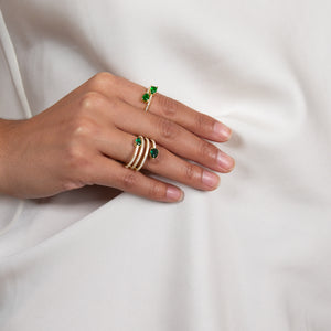  Emerald Teardrop Wrap Ring - Adina Eden's Jewels