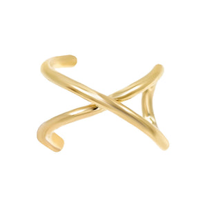 14K Gold Twist Ear Cuff 14K - Adina Eden's Jewels