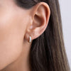  Double Row Pavé Huggie Earring - Adina Eden's Jewels