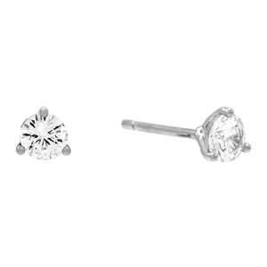 Silver CZ Stud Earring - Adina Eden's Jewels