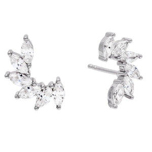 Silver Marquis Stud Earring - Adina Eden's Jewels