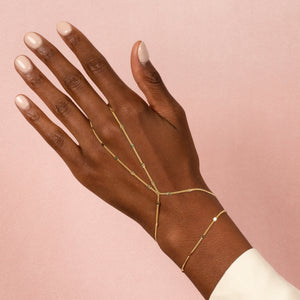 Gold Multi Disc Hand Chain - Adina Eden's Jewels