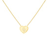Gold Mini CZ Lightning X Heart Necklace - Adina Eden's Jewels