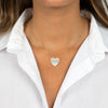  Double Colored Stone Heart Necklace - Adina Eden's Jewels