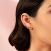  Multi CZ Heart Ear Climber - Adina Eden's Jewels