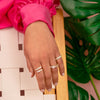  Colored Graduated CZ Wrap Ring - Adina Eden's Jewels