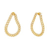  Pavé Curb Chain Oval Drop Earring - Adina Eden's Jewels