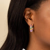  Pastel Baguette Hoop Earring - Adina Eden's Jewels