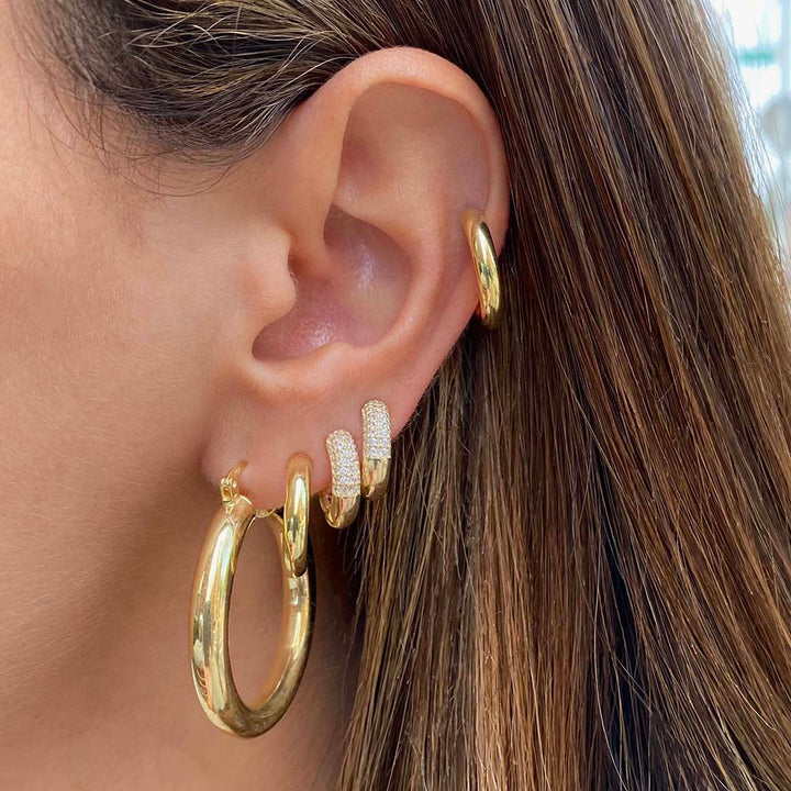  Mini Thin Hollow Hoop Earring - Adina Eden's Jewels