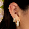  Jumbo Pavé Oval Hoop Earring - Adina Eden's Jewels