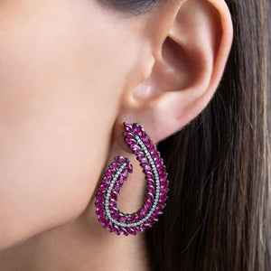  Curved Leaf Stud Earring - Adina Eden's Jewels