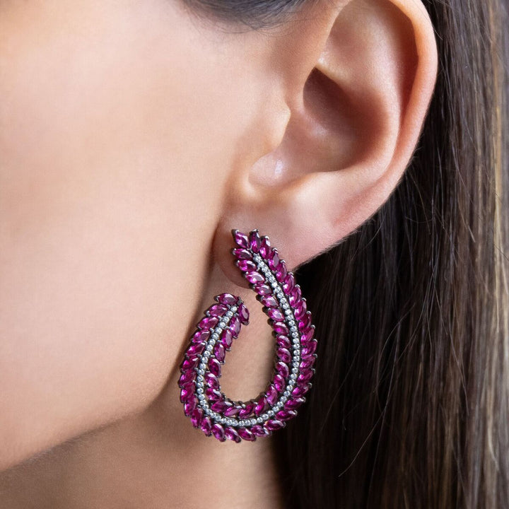  Curved Leaf Stud Earring - Adina Eden's Jewels