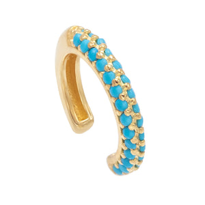 Turquoise Pavé Ear Cuff - Adina Eden's Jewels