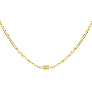 14K Gold Diamond Chain Necklace 14K - Adina Eden's Jewels