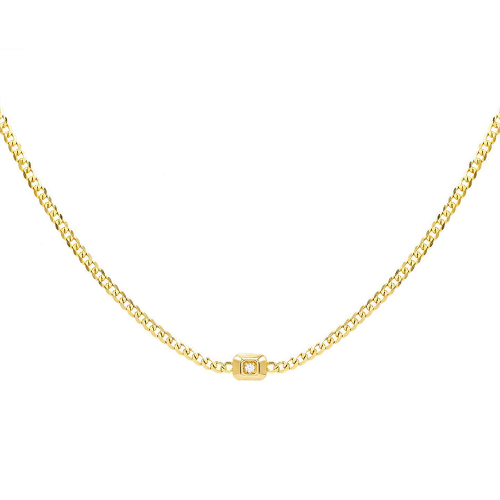 14K Gold Diamond Chain Necklace 14K - Adina Eden's Jewels