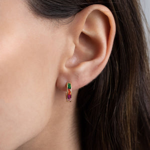  Baguette Huggie Earring - Adina Eden's Jewels