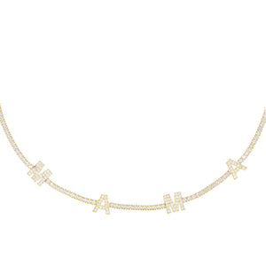 Gold Mama Tennis Choker - Adina Eden's Jewels