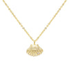 Gold CZ Shell Necklace - Adina Eden's Jewels