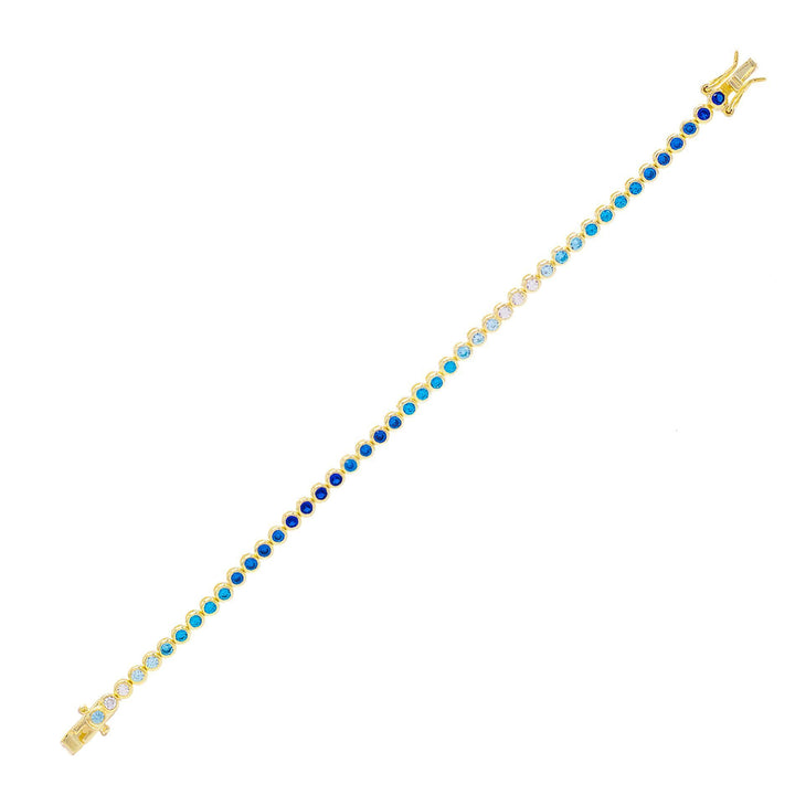  Colored Bezel Tennis Bracelet - Adina Eden's Jewels