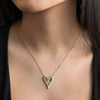  Engravable Pavé Initial Heart Necklace - Adina Eden's Jewels