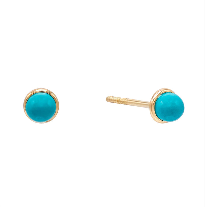 Turquoise Turquoise Stud Earring 14K - Adina Eden's Jewels