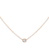 14K Rose Gold Diamond Solitaire Necklace 14K - Adina Eden's Jewels