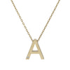 14K Gold / B Block Initial Necklace 14K - Adina Eden's Jewels