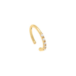 14K Gold / Single Pavé Ear Cuff 14K - Adina Eden's Jewels