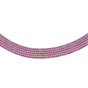 Magenta 5 Row Tennis Bracelet - Adina Eden's Jewels
